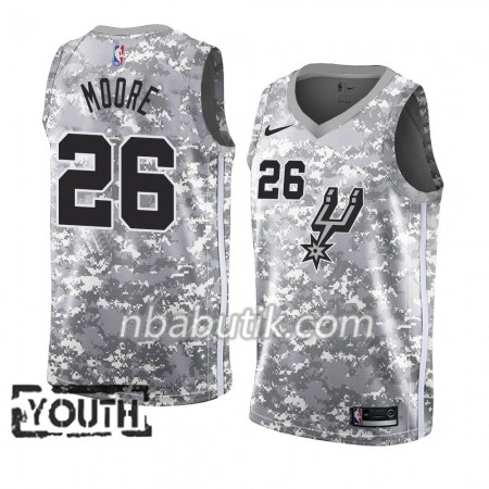 NBA Børn Trøje San Antonio Spurs Ben Moore 26 2018-19 Nike Grå Swingman NBA Børn Trøje San Antonio Spurs Ben Moore 26 2018-19 Nike Grå Swingman